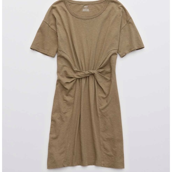 NWT Aerie Twist Front Casual Dress - Picture 4 of 6